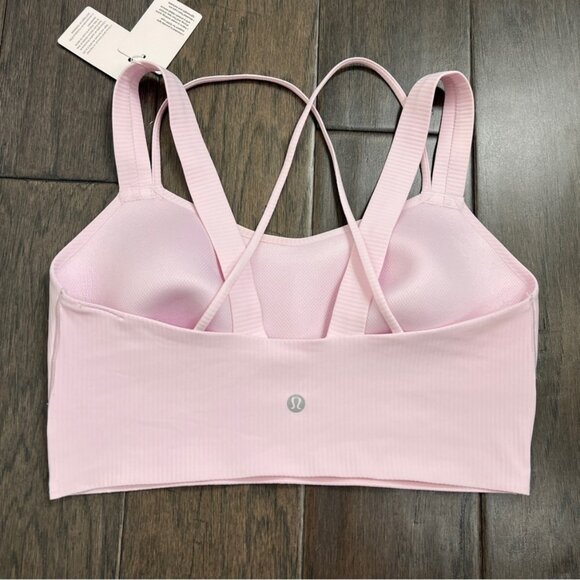 Lululemon Like a Cloud Ribbed Longline Bra *Light Support, D/DD Cup Pink Organza - Picture 2 of 8